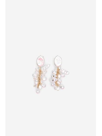 CORTEFIEL - Pearl Earrings IVORY