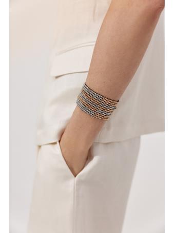 CORTEFIEL - Two-tone Beaded Bracelet GOLD/MUSTARD