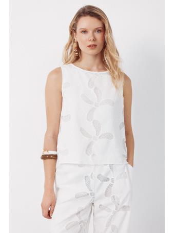 CORTEFIEL - Embroidered Blouse WHITE