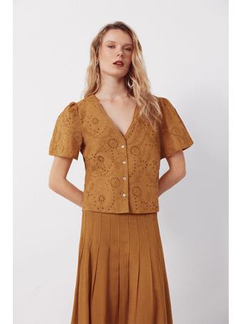 CORTEFIEL - Embroidered Blouse YELLOW