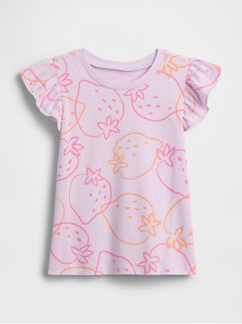 GAP - Flutter Sleeve T-Shirt PALE LILAC