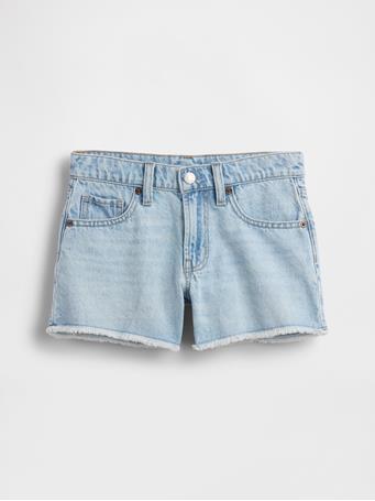 GAP - Kids Low Rise Stride Denim Shorts LIGHT WASH