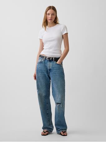 GAP - Pointelle Crewneck T-Shirt FRESH WHITE