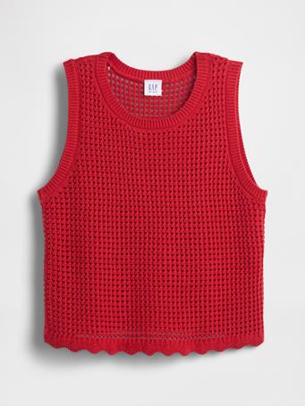 GAP - Kids Crochet Tank Top MODERN RED