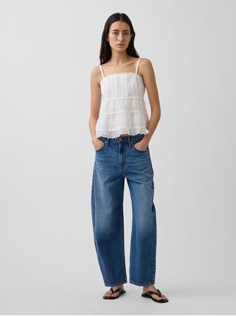GAP - Lace-Trim Cami FRESH WHITE