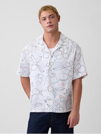 GAP - Gauze Vacay Shirt in Boxy Fit SP FATHER S DAY FLORAL
