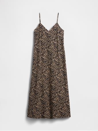 GAP - Zebra Print Midi Slip Dress ZEBRA PRINT