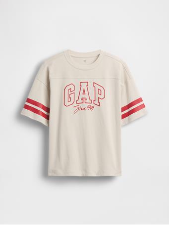 GAP - Kids Heavyweight Oversized Logo Seam T-Shirt REGULAR GREY