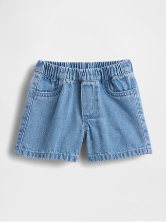 GAP - Baby Brannan Bear Pocket Pull-On Denim Shorts MEDIUM WASH