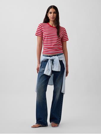 GAP - Organic Cotton VintageSoft T-Shirt RED STRIPES