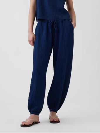 GAP - Cotton Gauze Denim Easy Barrel Joggers RINSE WASH