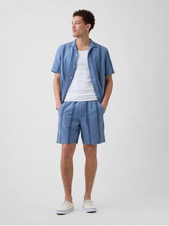 GAP - 7" Easy Textured Stripe Shorts BLUE STRIPE