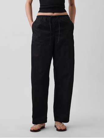 GAP - Poplin Easy Barrel Pants BLACK 1