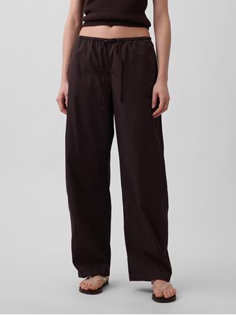 GAP - Poplin Easy Barrel Pants TERRA BROWN V2