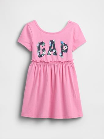 GAP - Logo Jersey Dress PINK FLAMINGO