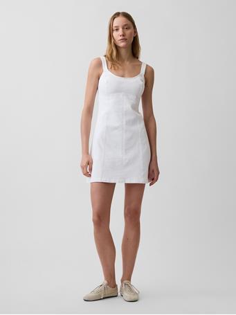GAP - Denim Paneled Mini Dress FRESH WHITE