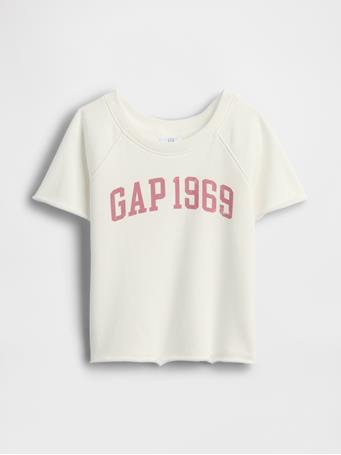 GAP - French Terry Short-Sleeve Sweatshirt NEW OFF WHITE