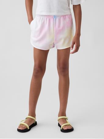 GAP - Kids VintageSoft Terry Relaxed Dolphin Shorts COTTON CANDY