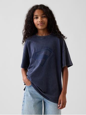 GAP - Kids Supergirl Oversized T-Shirt TAPESTRY NAVY