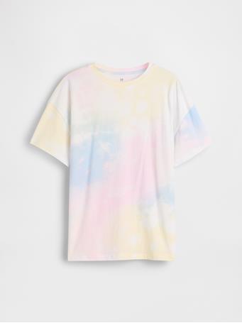 GAP - Kids Tie-Dye Oversized T-Shirt COTTON CANDY