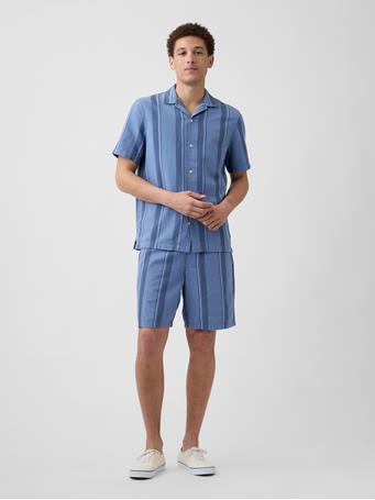 GAP - Textured Vacay Shirt in Standard Fit TONAL BLUE STRIPE