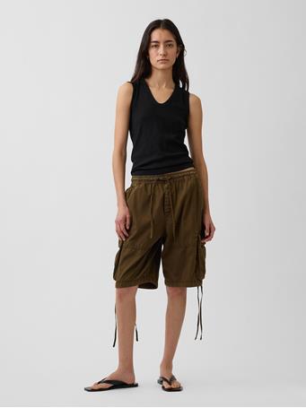 GAP - Variegated Rib Tank Top BLACK