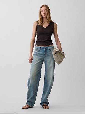 GAP - Variegated Rib Tank Top TERRA BROWN