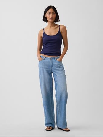 GAP - Pointelle Crop Cami MILITARY BLUE