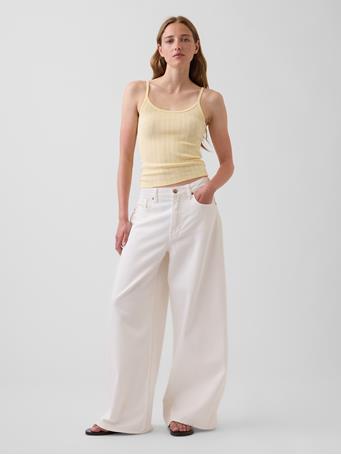 GAP - Pointelle Crop Cami MAIZE