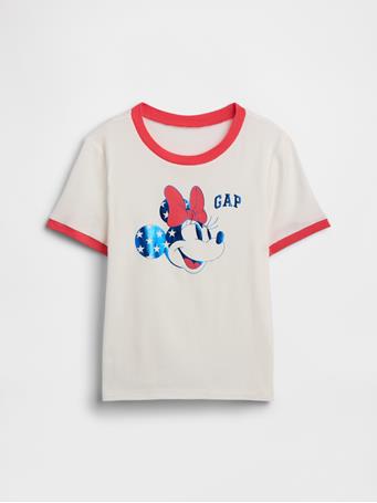 GAP - Disney Minnie Mouse Ringer T-Shirt NEW OFF WHITE OPT1