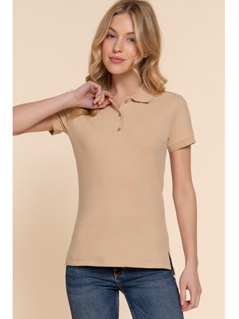 ACTIVE BASIC - Short Sleeve Classic Polo Top KHAKI