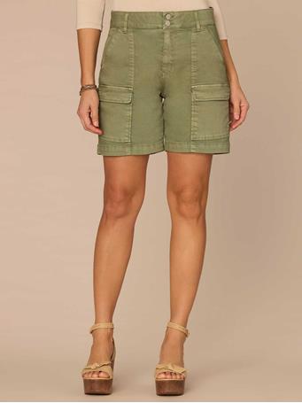 DEMOCRACY - "Ab"solution Skyrise Double Pocket Cargo Shorts Lily Pad