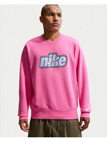 NIKE - Sportswear Club Men's French Terry Crew-Neck Sweatshirt PINKSICLE/(WHITE)