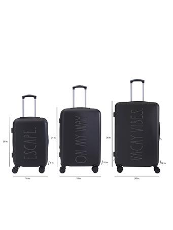 KENNEDY INTERNATIONAL - Rae Dunn Hardside Expandable Luggage Set BLACK