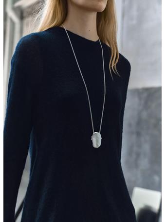 MANGO - Metal Pendant Necklace LT PASTEL GREY
