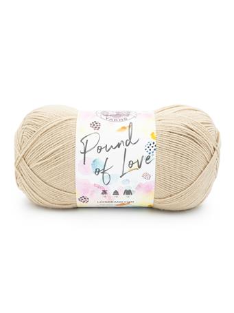 LION BRAND YARN - Pound of Love - Worsted Weight Basic Yarn 120 SUGAR COOKIE