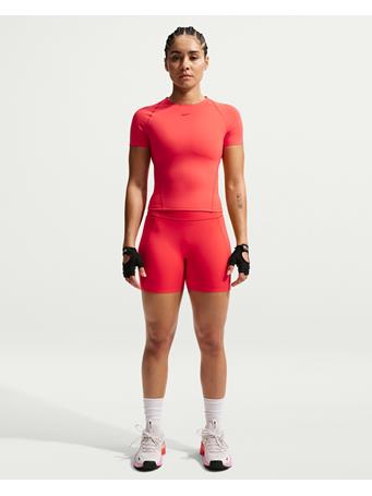 NIKE - Universa Women's High-Waisted 5" Biker Shorts with No Front Seam LT CRIMSON