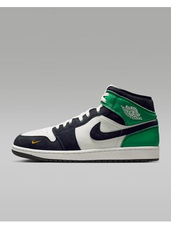 NIKE - Air Jordan 1 Mid SE Men's Shoes SUMMIT WHITE/BLACK-LUCKY GREEN