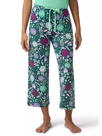 HUE - All Things Floral Pajama Capri Pants MEDITERANEA