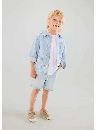 MANGO - Straight-fit Denim Bermuda Shorts BLUE