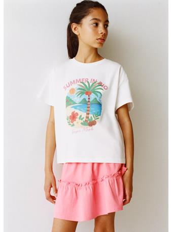 MANGO - Tropical Print T-shirt IVORY