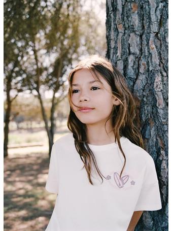 MANGO - Printed Cotton-blend T-shirt IVORY