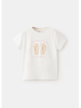 MANGO - Cotton T-shirt With Shell Detail IVORY