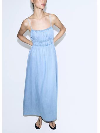MANGO - Lyocell Ruched Denim Dress TC
