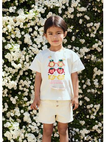 MANGO - Embroidered Cotton T-shirt IVORY