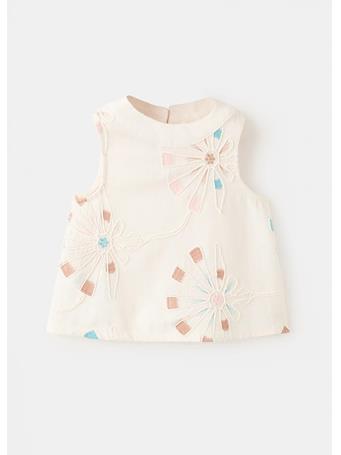 MANGO - Embroidered Details Blouse LIGHT BEIGE