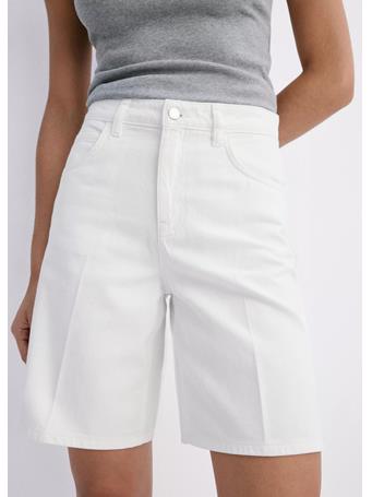 MANGO - Straight-fit Denim Bermuda Shorts WHITE