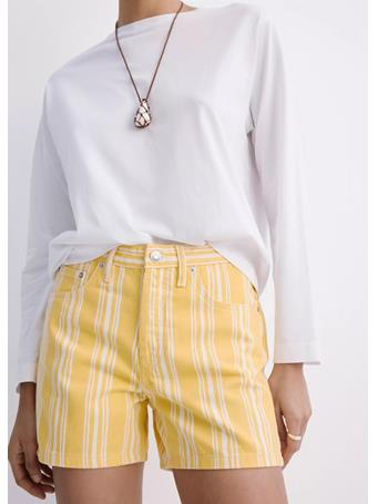 MANGO - Striped Straight-fit Shorts YELLOW