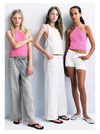 MANGO - Studded Long Trousers WHITE