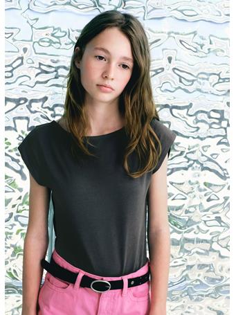 MANGO - Cotton Short-sleeve Bodysuit CHARCOAL